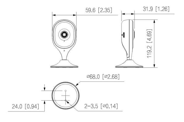 KAMERA IP C3A Cube A1 Wi-Fi - 3Mpx 2.8mm DAHUA-1688359