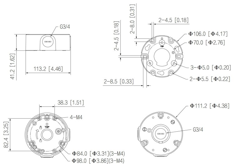 UCHWYT KAMERY PFA2310R DAHUA-1664367