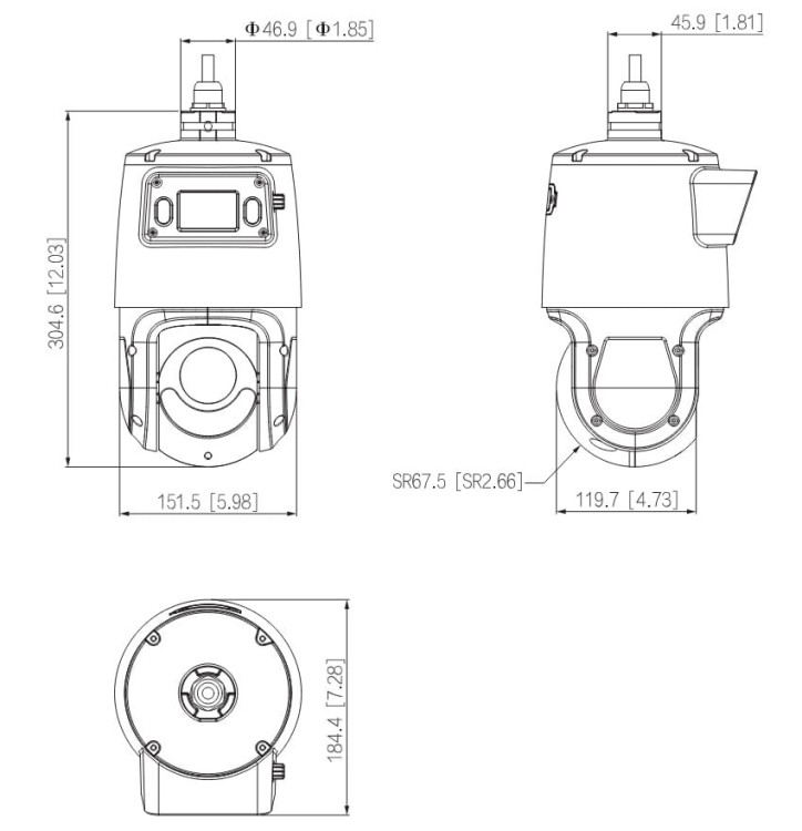 KAMERA IP SZYBKOOBROTOWA ZEWNĘTRZNA SDT4E425-4F-GB-A-PV1-0400 TiOC WizSense Smart Dual Light - 3.7Mpx 5... 125mm DAHUA-1683470
