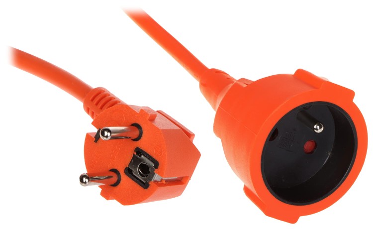 PRZEDŁUŻACZ Z UZIEMIENIEM PS-3X1.5-20M/ORANGE 20m-1647889