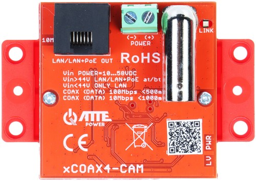 ZESTAW KONWERTERÓW UTP / COAXIAL DO TRANSMISJI LAN+POE XCOAX4-SET KOMPLET 2 SZT ATTE-1648083