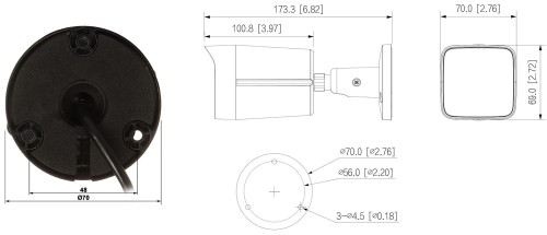 KAMERA IP IPC-HFW1639TC-A-IL-0280B-S6-BLACK Smart Dual Light - 6Mpx 2.8mm DAHUA-1704913