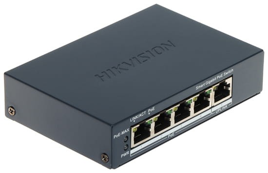 SWITCH POE DS-3E1505P-EI 4-PORTOWY Hikvision-1695891