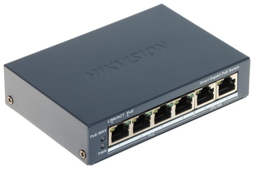 SWITCH POE DS-3E1506P-EI 4-PORTOWY Hikvision-1695887