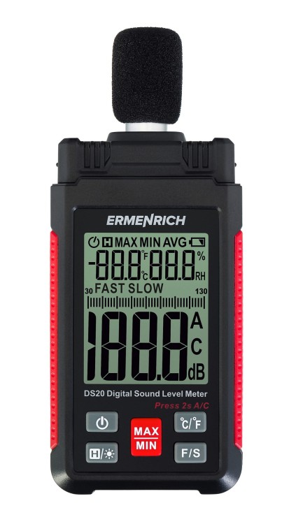 Cyfrowy miernik poziomu dźwięku Ermenrich Seek DS20-1702580