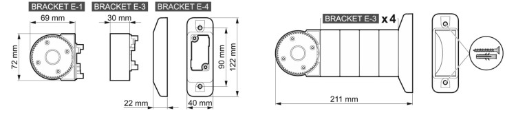 UCHWYT DO CZUJEK RUCHU BRACKET-E-OPAL-EX SATEL-1706767