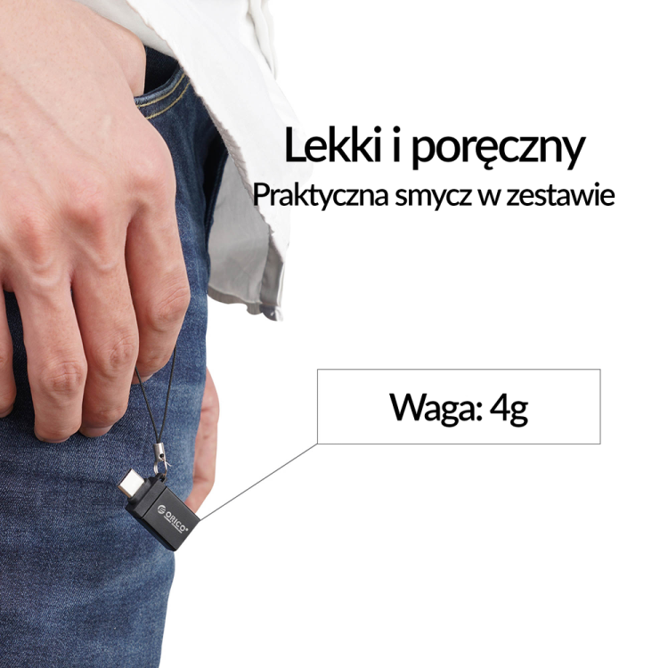 Orico Adapter USB-C na USB-A 3.1 alu zawieszka-1277911