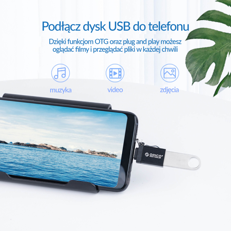 Orico Adapter USB-C na USB-A 3.1 alu zawieszka-1634479