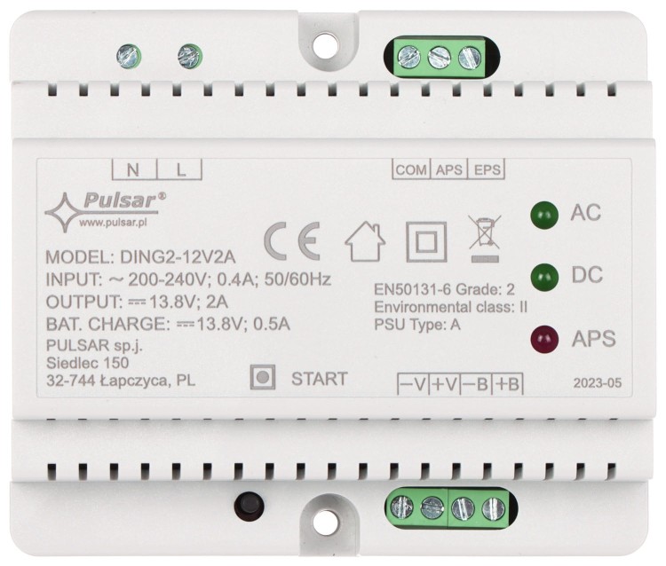 ZASILACZ BUFOROWY IMPULSOWY DING2-12V2A PULSAR-1628828