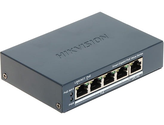 SWITCH POE DS-3E1505P-EI/M 4-PORTOWY Hikvision-1703671