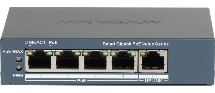 SWITCH POE DS-3E1505P-EI/M 4-PORTOWY Hikvision-1703672
