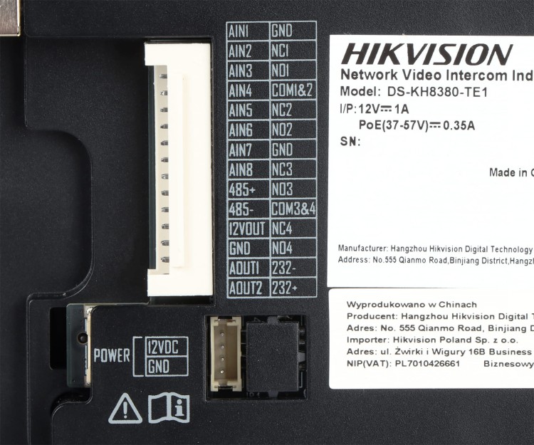 PANEL WEWNĘTRZNY IP DS-KH8380-TE1 Hikvision-1769022
