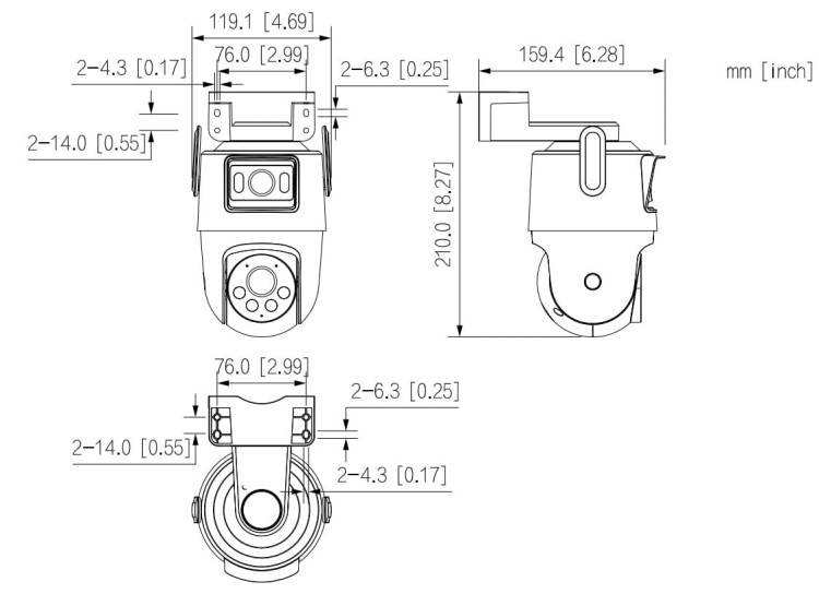 KAMERA PT IP OBROTOWA ZEWNĘTRZNA P3D-3F-PV-0280B/0600B Picoo Dual D1 Wi-Fi 6, - 3Mpx 6mm, 2.8mm DAHUA-1703802