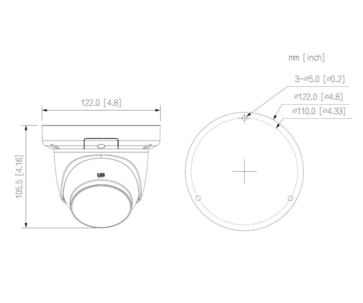 KAMERA IP IPC-HDW3649QM-S-IL-0280B-BLACK WizSense Smart Dual Light - 6Mpx 2.8mm DAHUA-1773279
