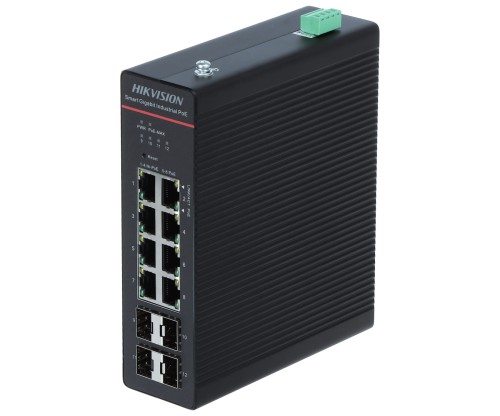 SWITCH PRZEMYSŁOWY POE DS-3T1512HP-SI-8P4F/NOPOWER 8-PORTOWY SFP Hikvision-1773001