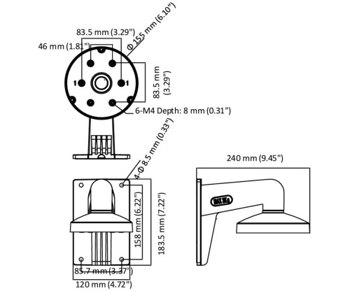 UCHWYT KAMERY DS-1473ZJ-155 Hikvision-1790657