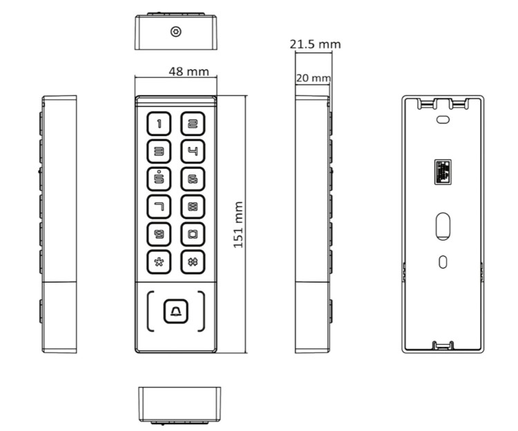 ZAMEK SZYFROWY DS-K1T809MX Hikvision-1775249