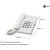 KX-TS500PDW Telefon przewodowy biały Panasonic - wymiary.webp