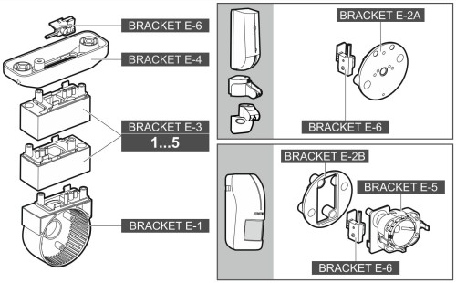 MODUŁ UCHWYTU KULOWEGO DO CZUJEK RUCHU BRACKET-E-5 SATEL-1333560