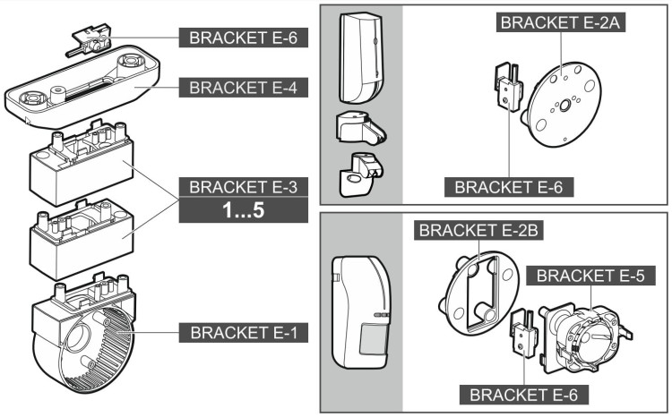 MODUŁ UCHWYTU KULOWEGO DO CZUJEK RUCHU BRACKET-E-5 SATEL-1333560