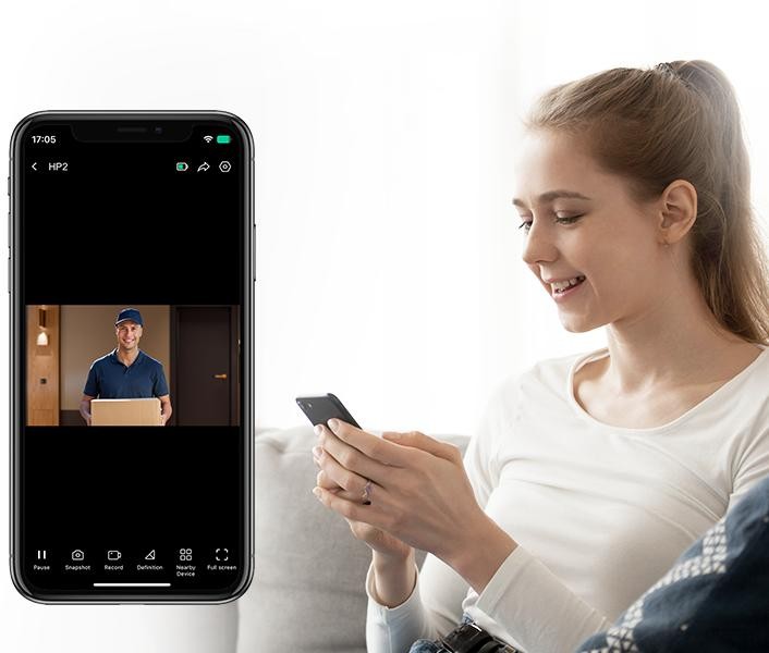 Bezprzewodowy wizjer do drzwi Ezviz HP2 2MP złoty-1853295