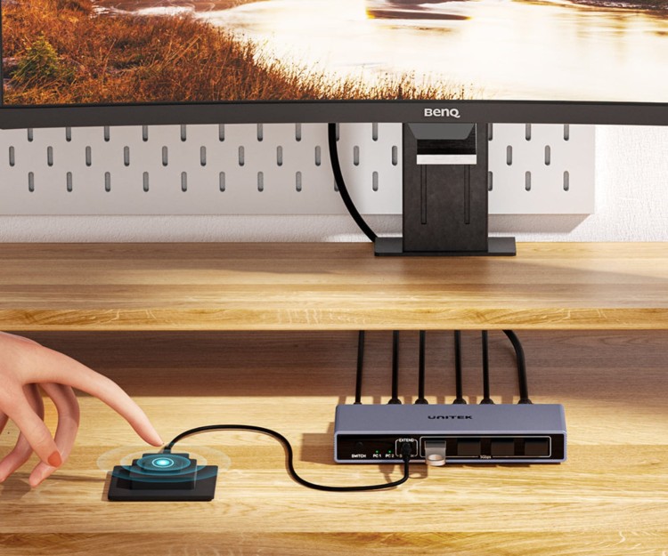 PRZEŁĄCZNIK HDMI + USB KVM V1309AGY01-EU 4K UHD UNITEK-1869707