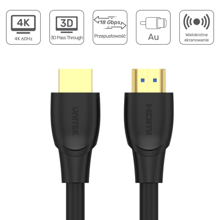 Unitek Kabel High Speed HDMI 2.0 4K C11043BK 10 m-1633129