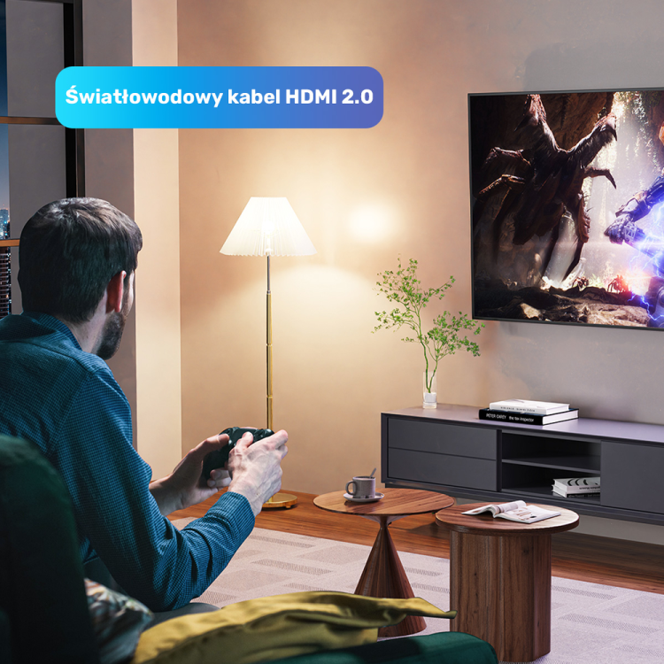 Unitek Kabel optyczny HDMI 2.0 AOC 4K 60Hz 12 m-1787760