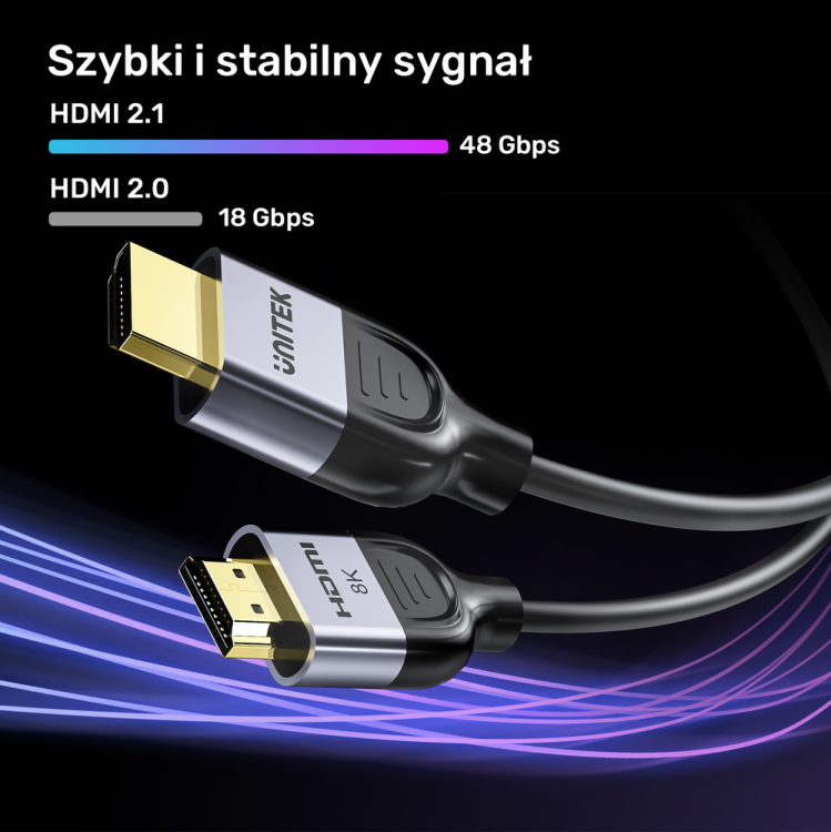 Unitek Kabel HDMI 2.1 8K 60Hz, czarny, 5m-1783095