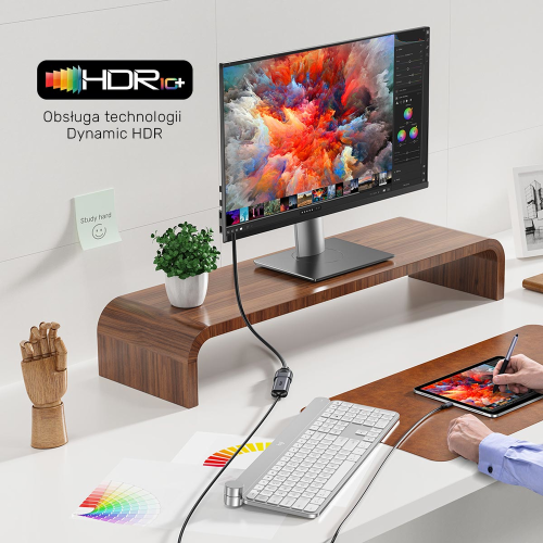 Unitek przedłużacz HDMI (M) - HDMI (F) 2.1, 8K 0,5m-1784779