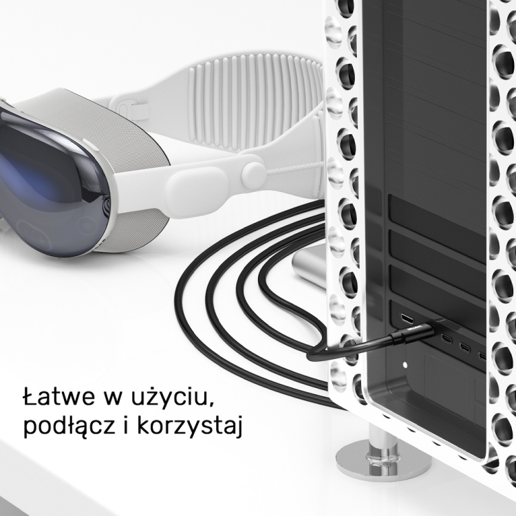 Unitek Kabel VR Link Pro USB-C do C obsługuje 5Gps i 60W-1787658