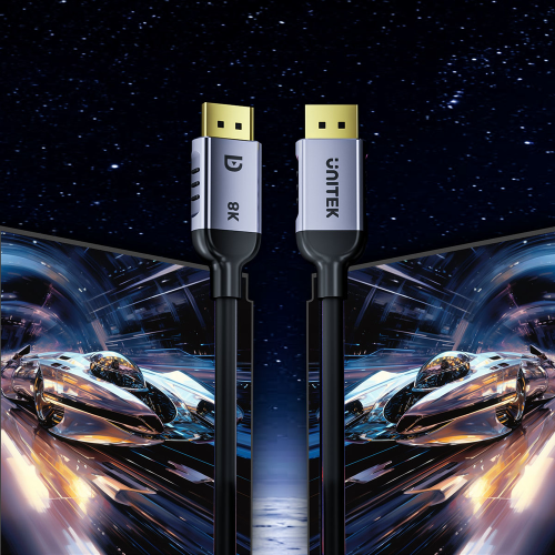 Unitek kabel DisplayPort 1.4 8k 60hz, 4k 240hz, HDR, HDCP 2.3, DSC 1.2, 1m-1783306