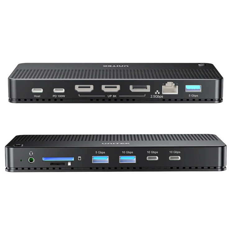 Unitek Stacja dokująca 13w1 MST HDMI DP 8K PD 100W-1781341