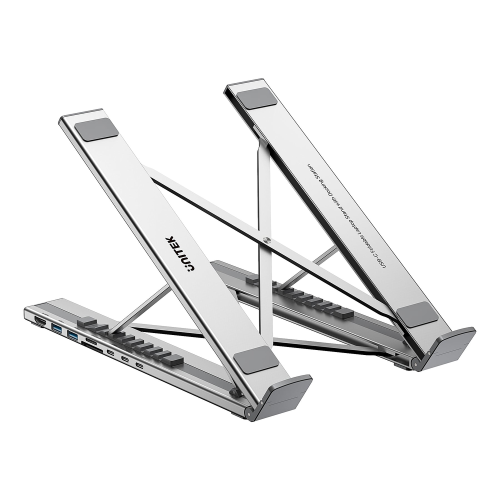 Unitek Podstawka regulowana pod laptop z hubem/HDMI/PD/SD-1807774