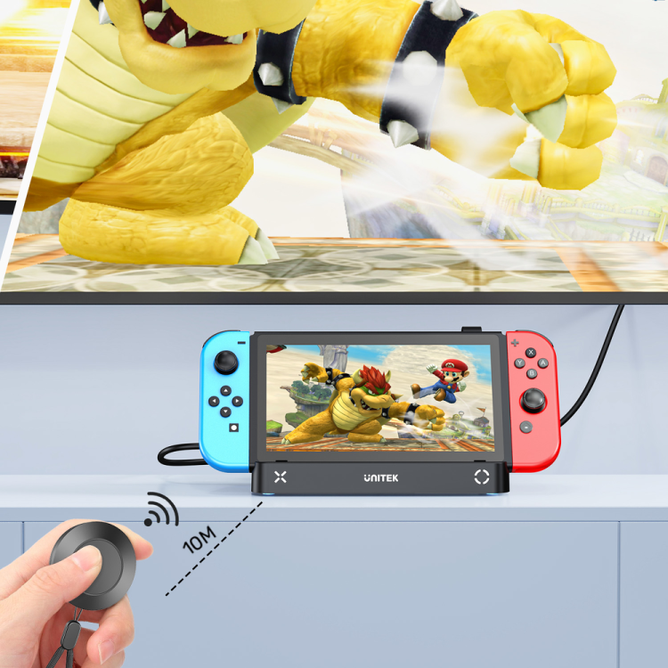 Unitek Stacja dokująca do Nintendo Switch, PD 100W, HDMI 4K, RJ-45, czytnik kart-1781751