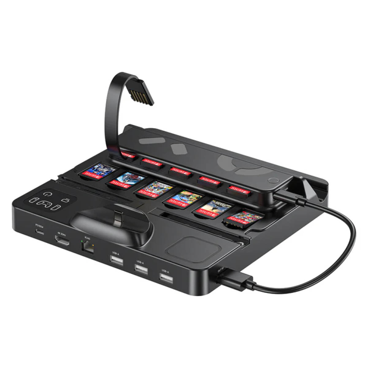 Unitek stacja ładująca Switch z przełącznikiem i czytnikiem kart do gier-1786027