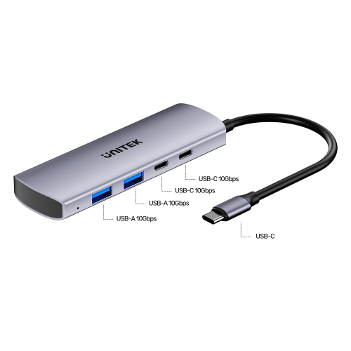 Unitek Hub 4w1 USB-C 10 Gbps, 2x USB-A i 2x USB-C H1112DGY01-1785965