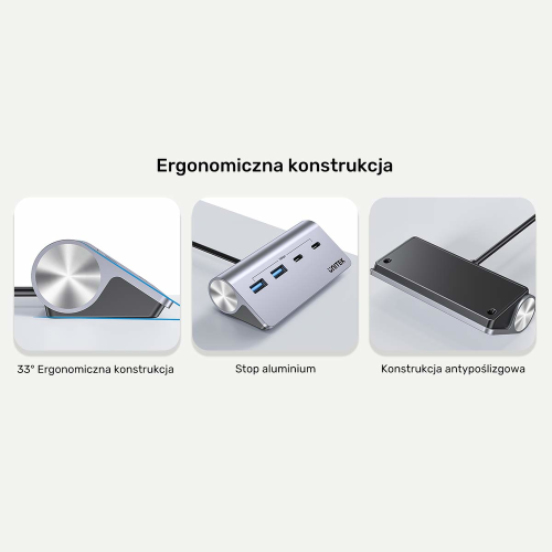 Unitek Hub alumininiowy USB-A/USB-C z 4 portami 5Gbps-1808051