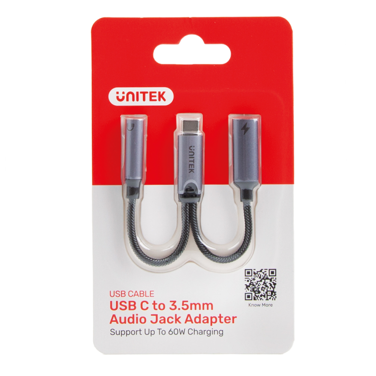Unitek Adapter USB-C na 2 x port USB-C audio i 18W-1635821