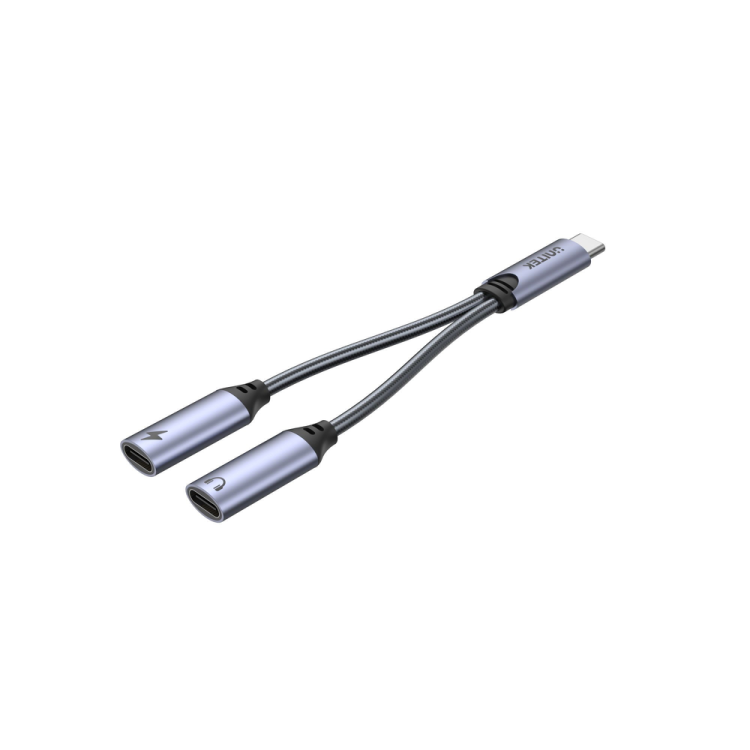Unitek Adapter USB-C na 2 x port USB-C audio i 18W-1635816