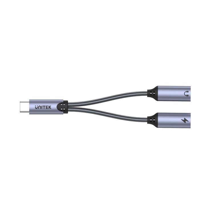 Unitek Adapter USB-C na 2 x port USB-C audio i 18W-1357732