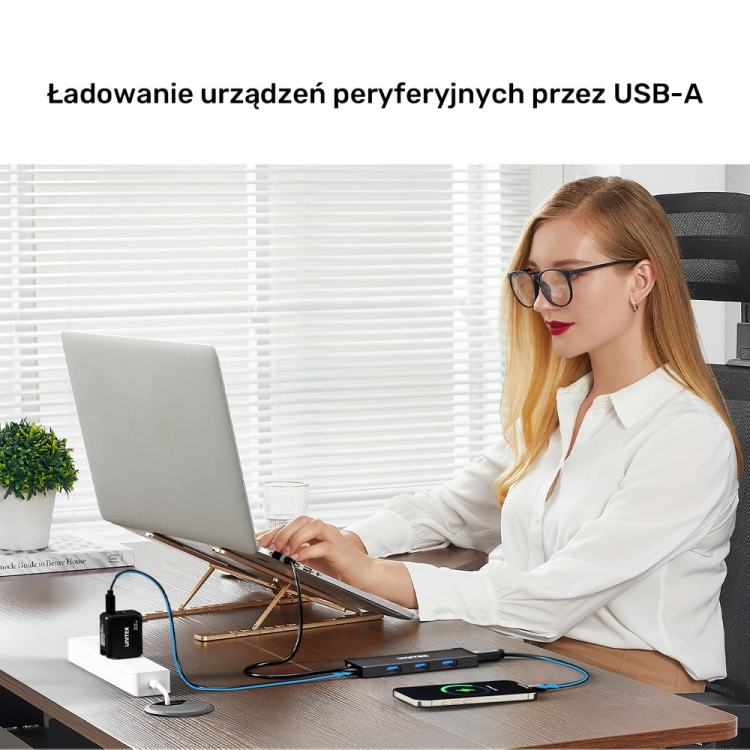 Unitek Hub USB-A 4 porty USB-A 5 Gbps-1787681