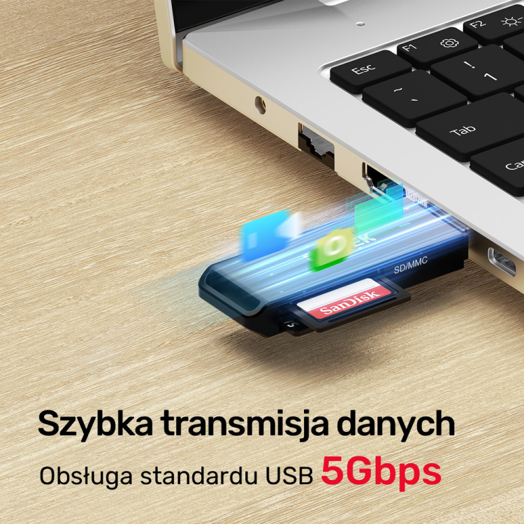 Unitek Czytnik kart SD i microSD USB-A-1638071