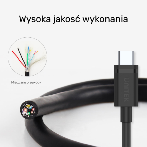 Unitek przewód USB 3.1 typ A - typ C M-M 0.5 m-1635367