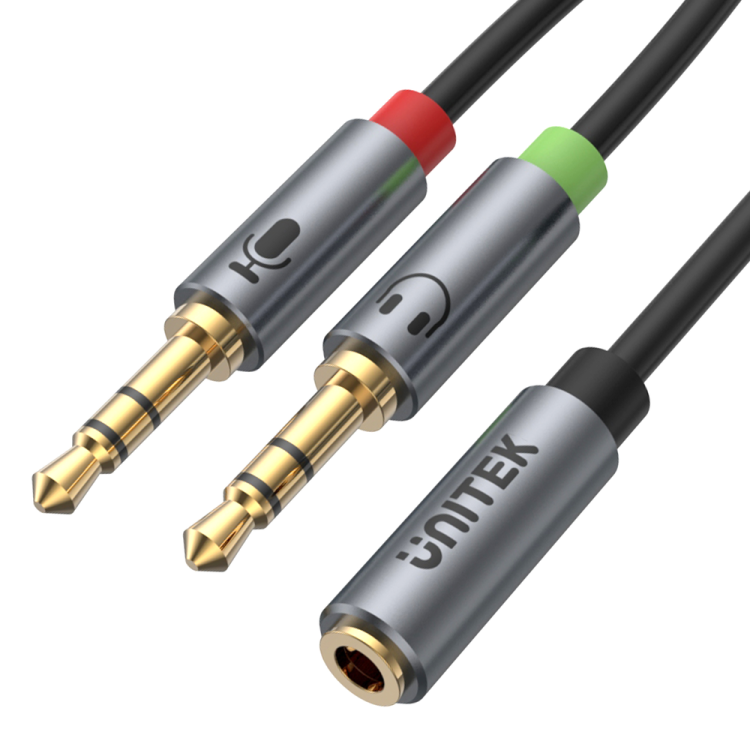 Unitek przewod miniJack 3,5mm (F) - 2x 3,5mm (M)-1275030
