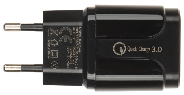 ŁADOWARKA SIECIOWA USB 5V/3A/USB-QUICK3.0/B STAZER-1560862