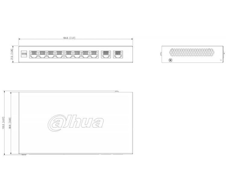 SWITCH POE CS4010-8ET2GT-110 8-PORTOWY DAHUA-1823124