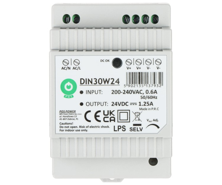 ZASILACZ IMPULSOWY DIN30W24 POS-1775031