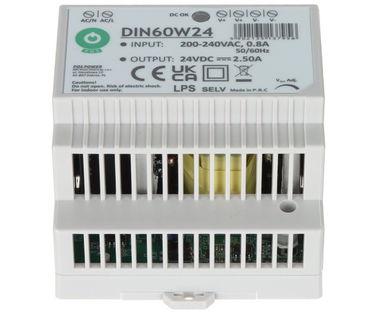 ZASILACZ IMPULSOWY DIN60W24 POS-1775043
