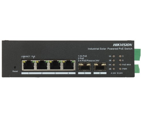 ZARZĄDZALNY SWITCH PRZEMYSŁOWY POE DS-3T1506HP-EI-UPS/NO POWER UNIT 4-PORTOWY SFP Hikvision-1868867